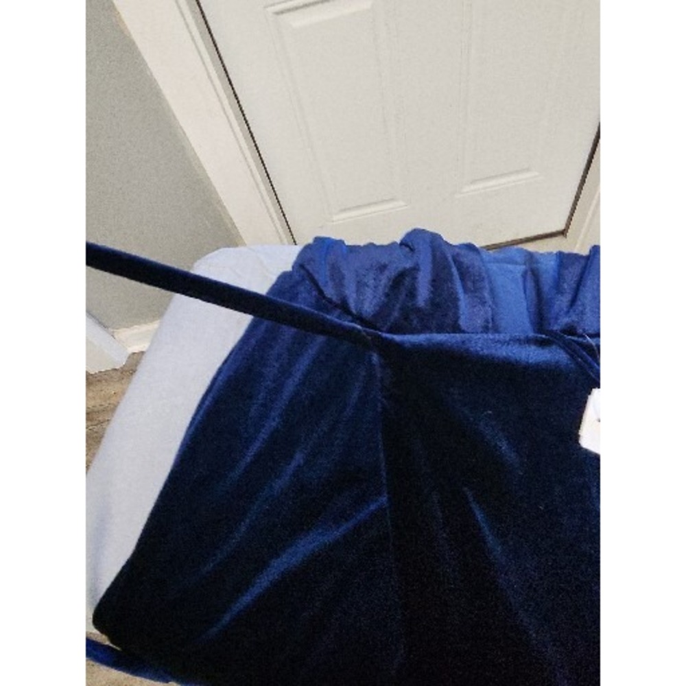 Aidan Mattox Women's Blue Velvet Tie Wrap Cape Maxi Gown Dress Size US 4 New - Picture 5 of 10